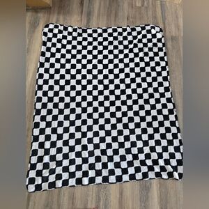 Buffalo Check Plush Throw Blanket Black and White Checkered